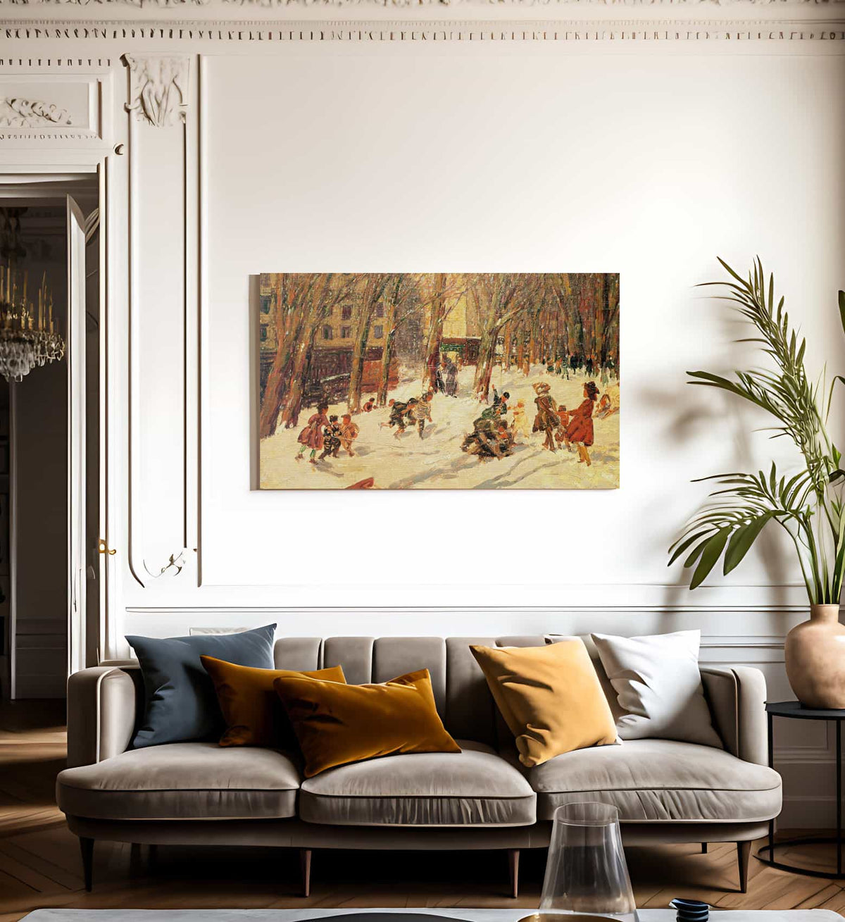 Winter High Bridge Park 1912 By George Luks Fine Art Print