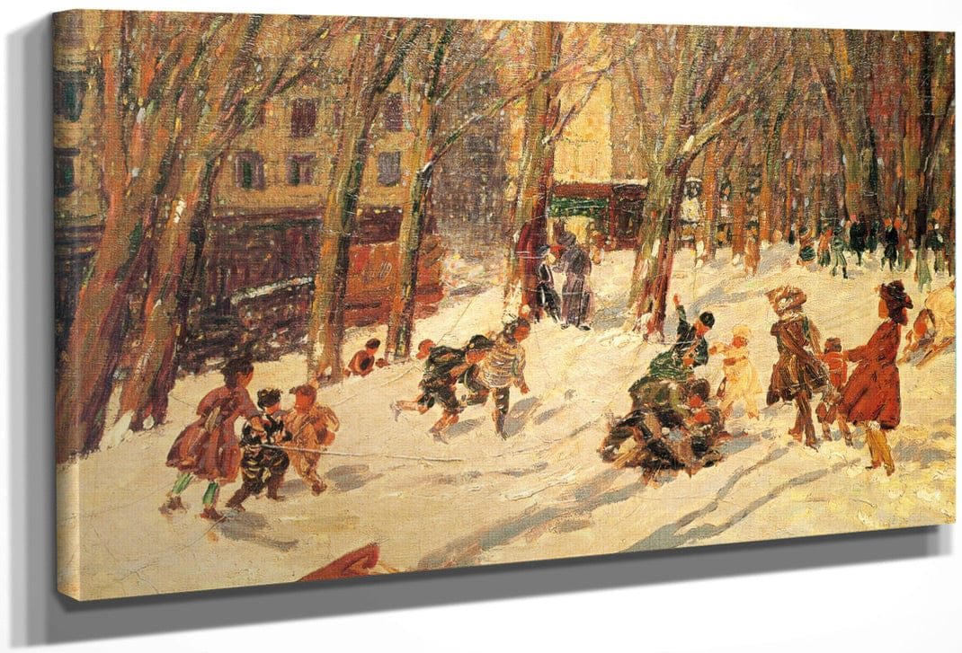 Winter High Bridge Park 1912 By George Luks Fine Art Print