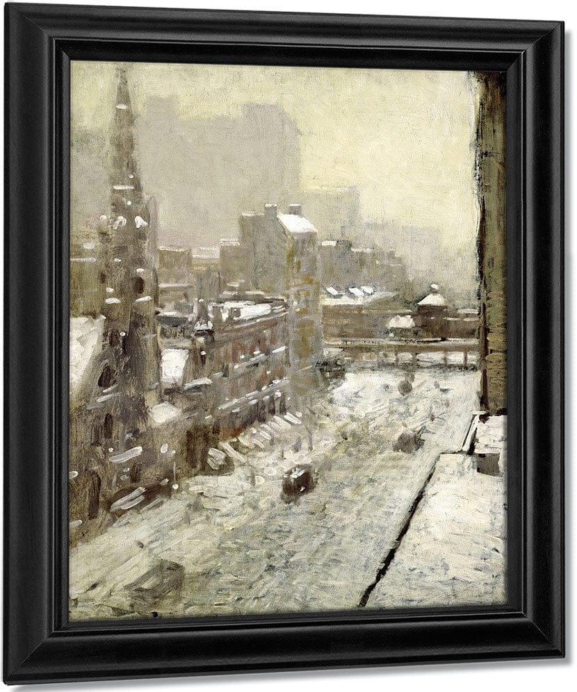 Winter In The City By Paul Cornoyer Fine Art Print