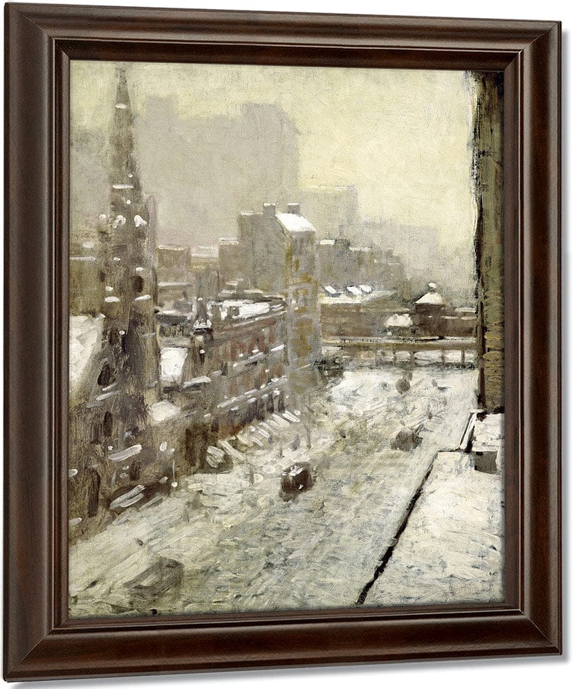 Winter In The City By Paul Cornoyer Fine Art Print