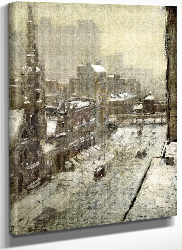 Winter In The City By Paul Cornoyer Fine Art Print