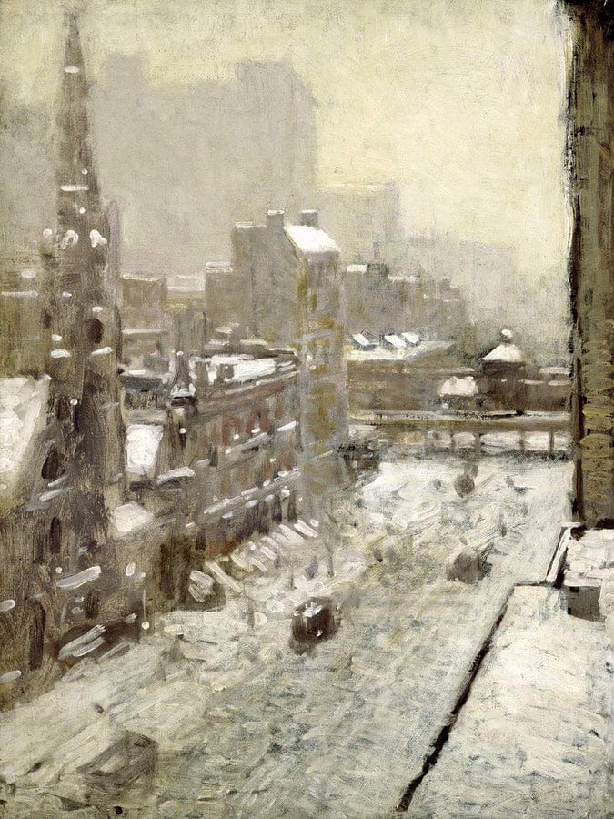 Winter In The City By Paul Cornoyer Fine Art Print