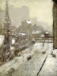 Winter In The City By Paul Cornoyer Fine Art Print