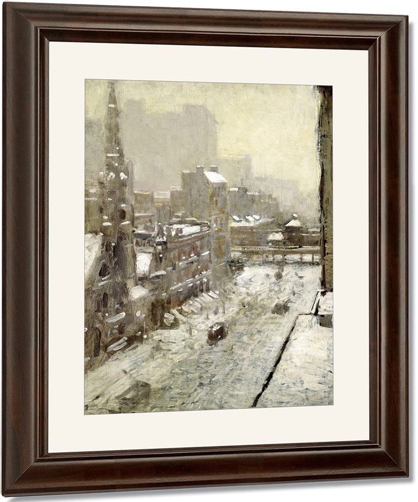 Winter In The City By Paul Cornoyer Fine Art Print