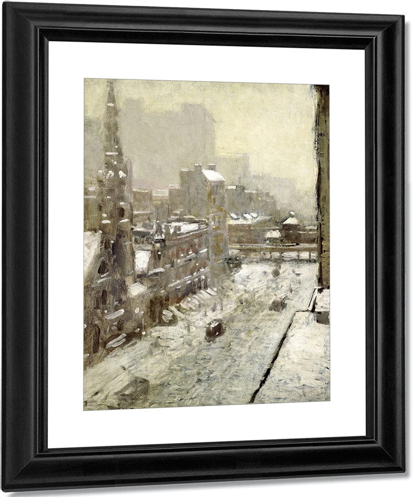 Winter In The City By Paul Cornoyer Fine Art Print