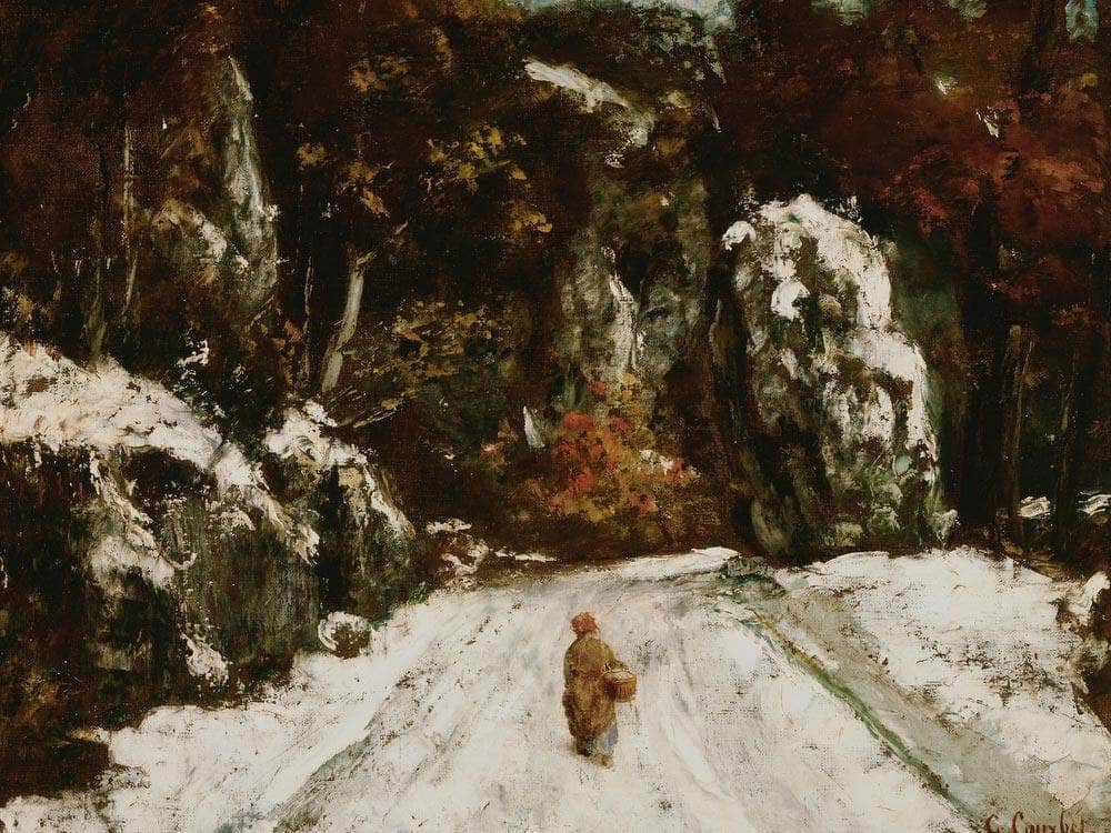 Winter In The Jura By Gusave Courbet Fine Art Print