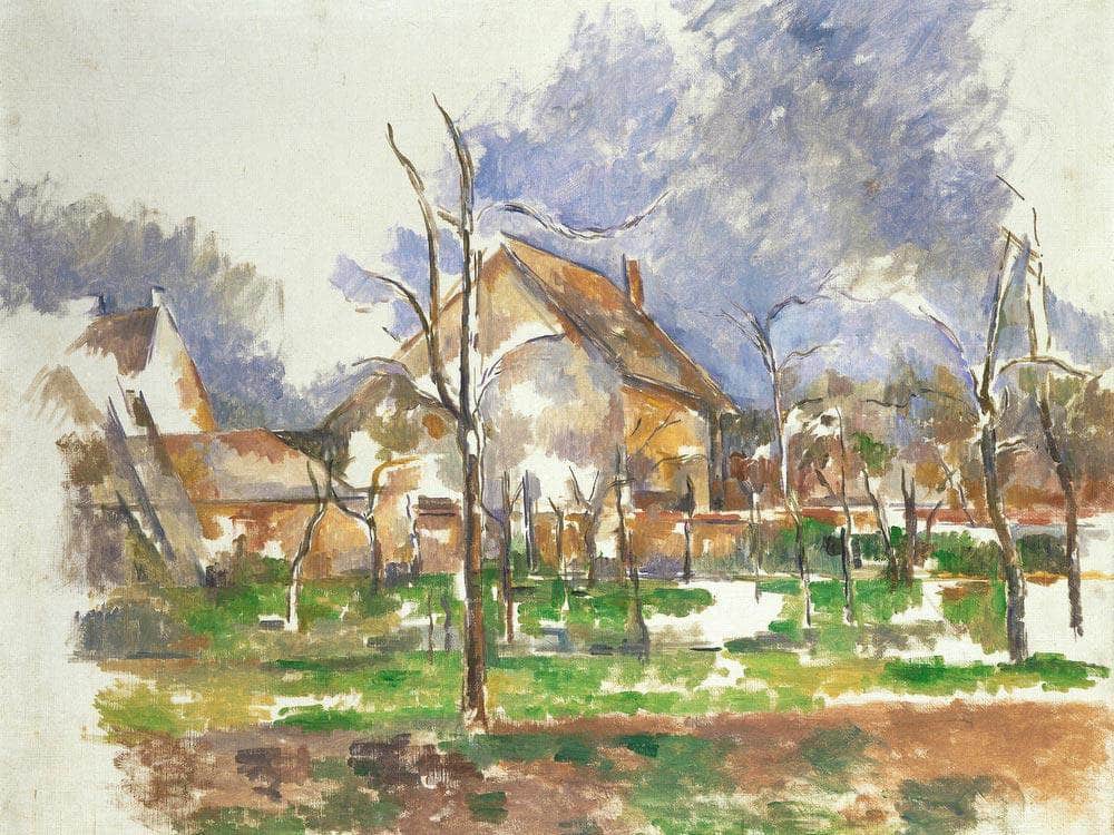 Winter Landscape Giverny By Cezanne Paul Fine Art Print