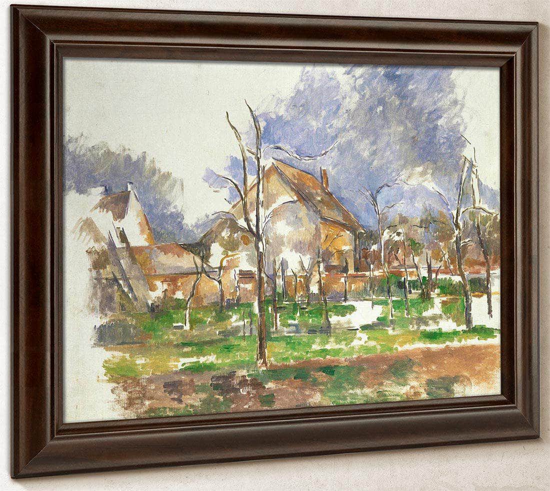 Winter Landscape Giverny By Cezanne Paul Fine Art Print