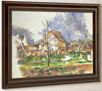 Winter Landscape Giverny By Cezanne Paul Fine Art Print