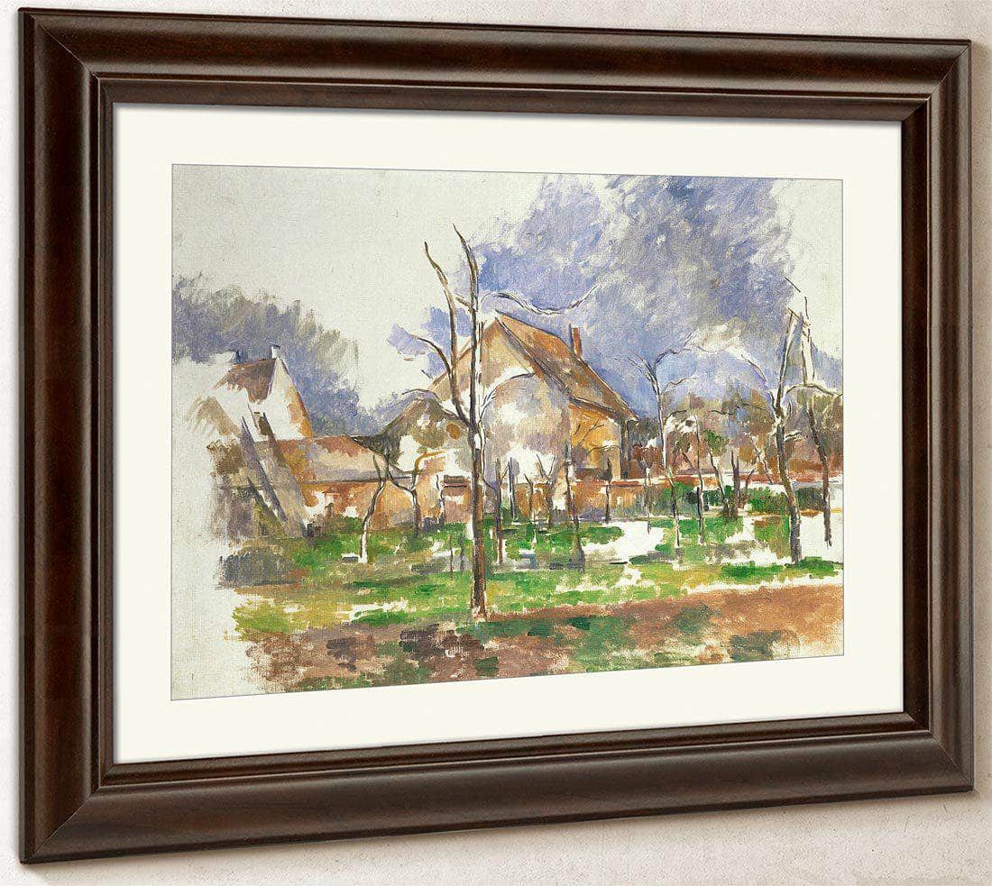Winter Landscape Giverny By Cezanne Paul Fine Art Print
