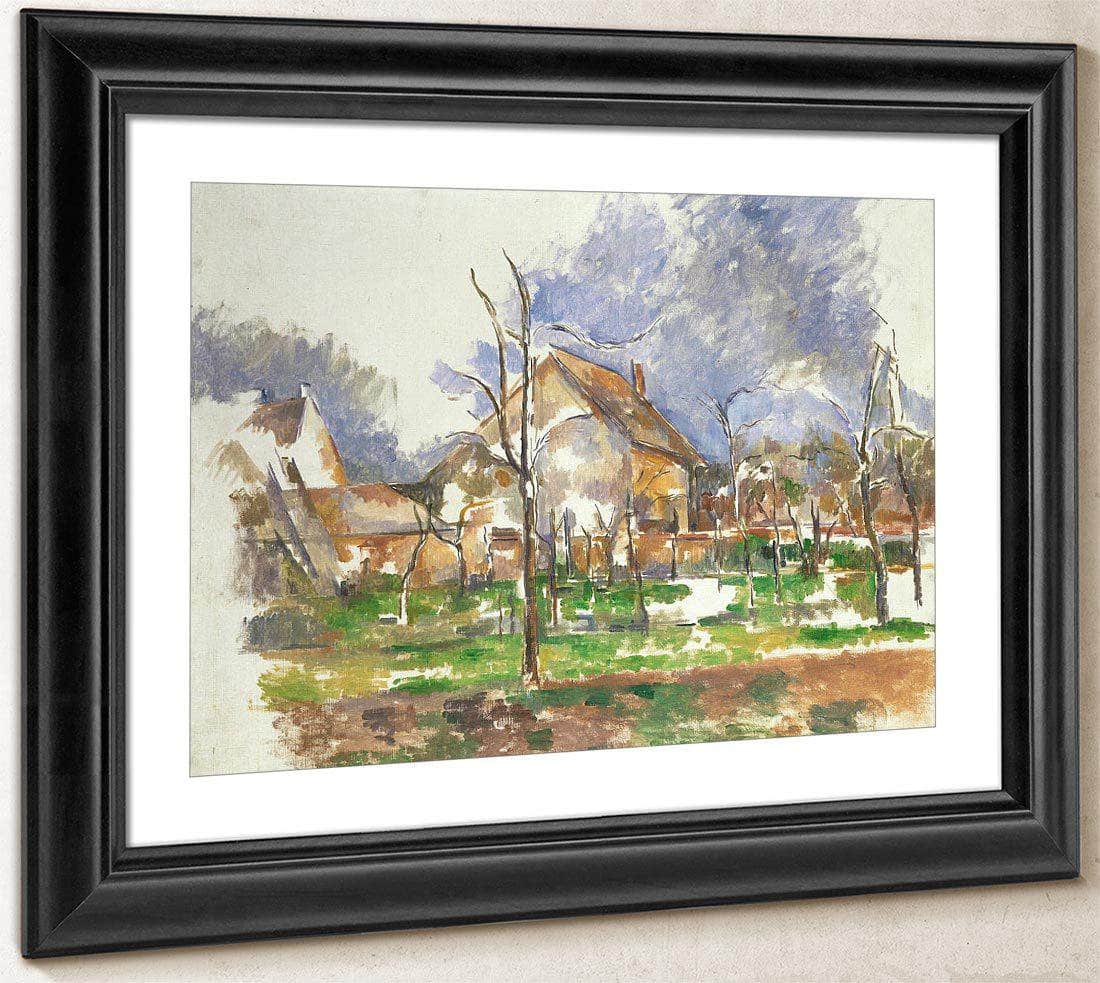 Winter Landscape Giverny By Cezanne Paul Fine Art Print