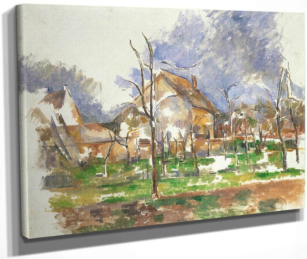 Winter Landscape Giverny By Cezanne Paul Fine Art Print