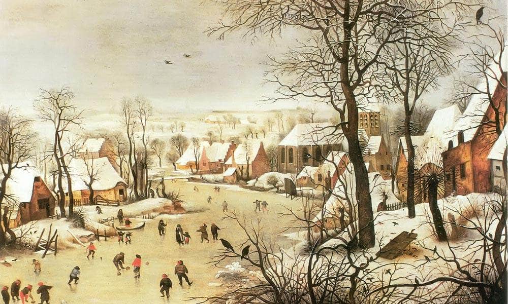 Winter Landscape With A Bird Trap 1565 By Pieter Bruegel Fine Art Print