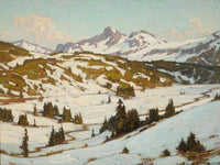 Winter Mt. Rainier Paradise Valley By William Wendt Fine Art Print