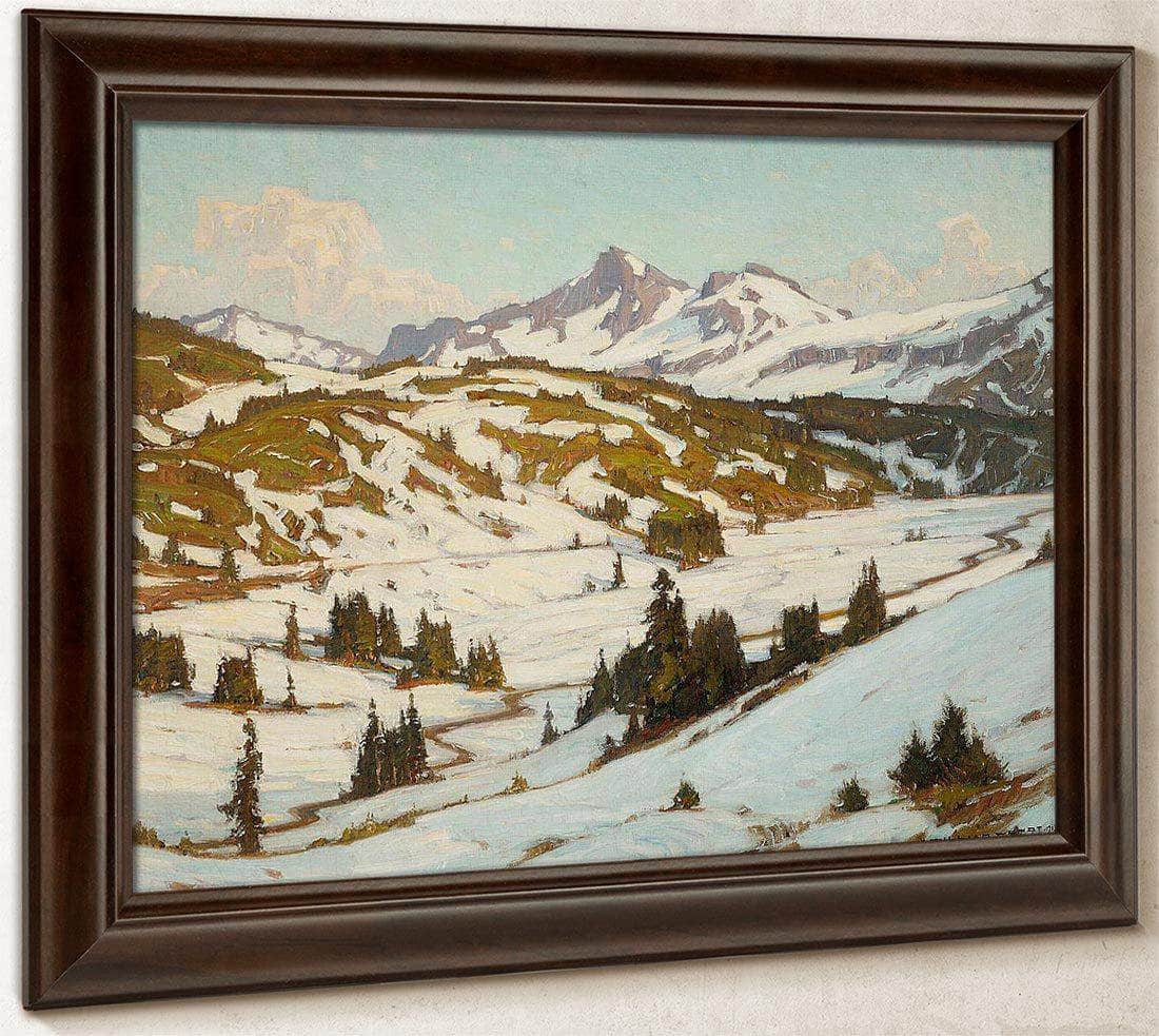 Winter Mt. Rainier Paradise Valley By William Wendt Fine Art Print