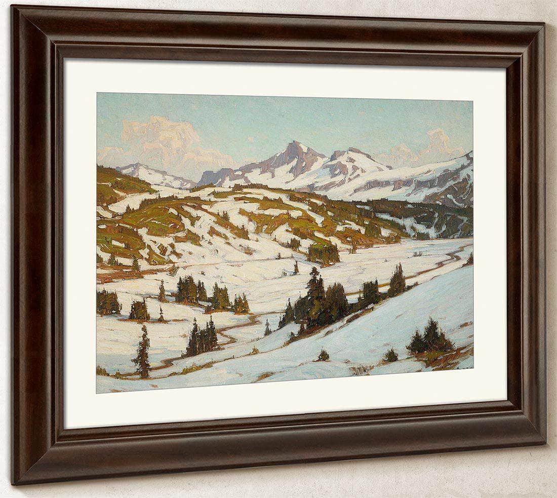 Winter Mt. Rainier Paradise Valley By William Wendt Fine Art Print