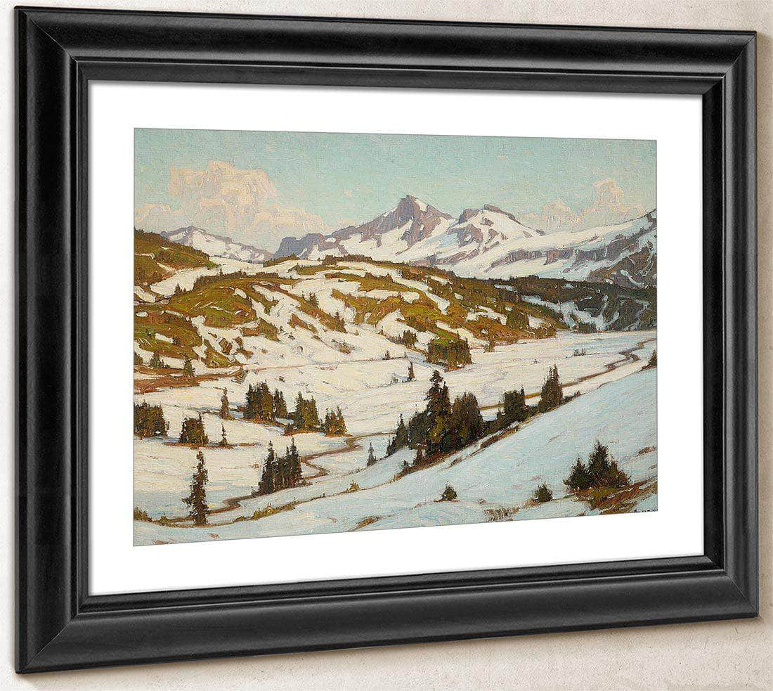 Winter Mt. Rainier Paradise Valley By William Wendt Fine Art Print