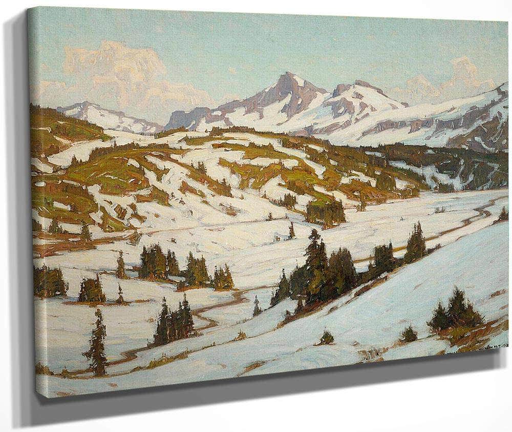 Winter Mt. Rainier Paradise Valley By William Wendt Fine Art Print