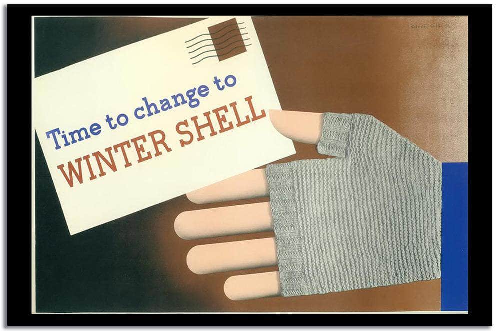 Winter Shell  Vintage Poster Fine Art Print