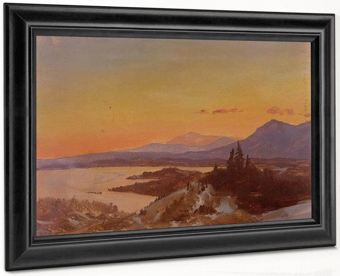Winter Sunset From Olana By Fredric Edwin Church Fine Art Print