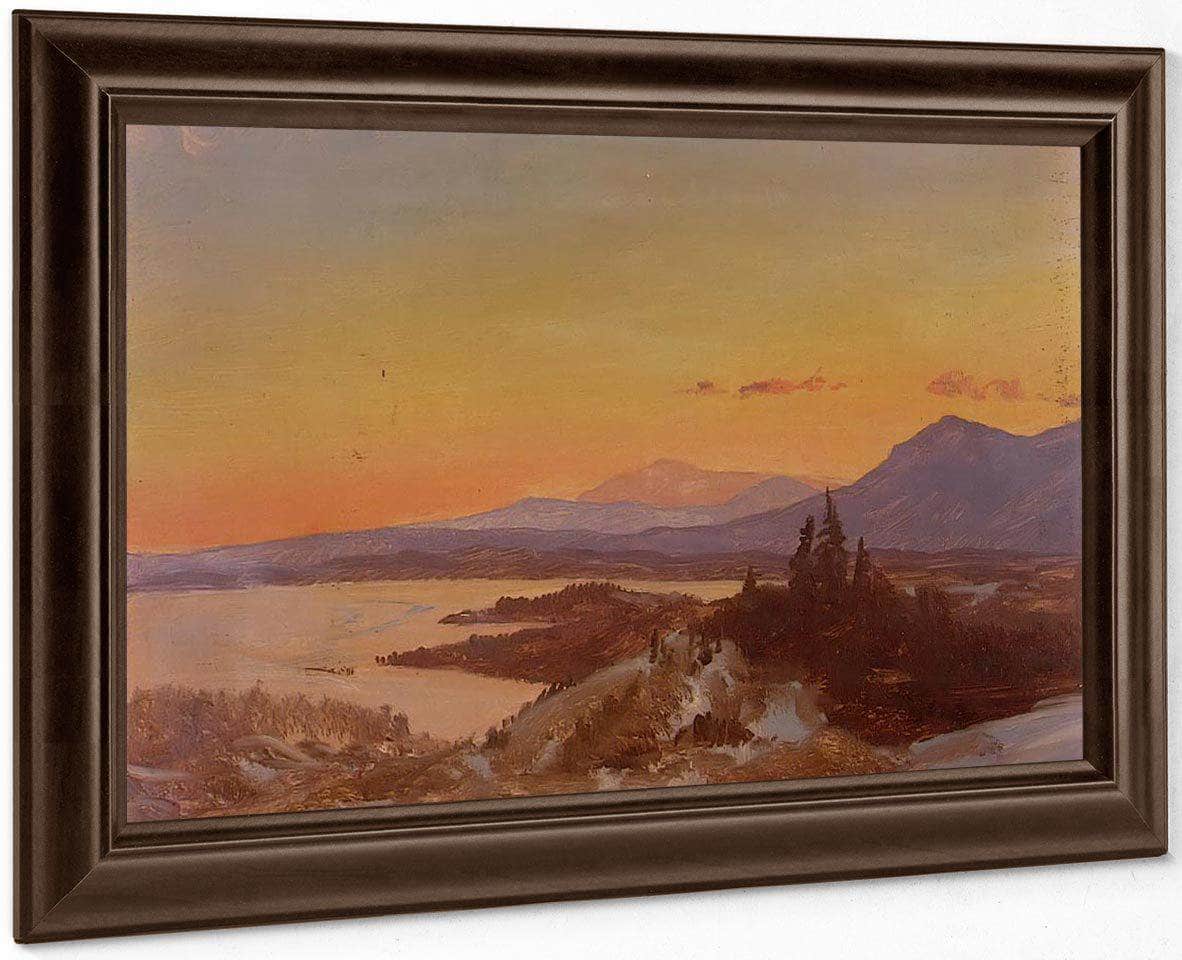 Winter Sunset From Olana By Fredric Edwin Church Fine Art Print