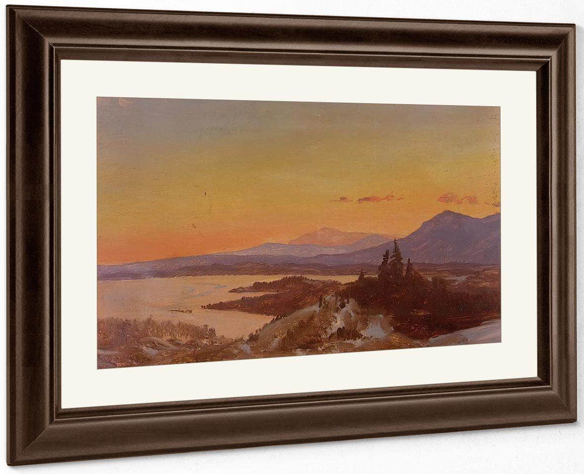 Winter Sunset From Olana By Fredric Edwin Church Fine Art Print