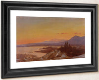 Winter Sunset From Olana By Fredric Edwin Church Fine Art Print