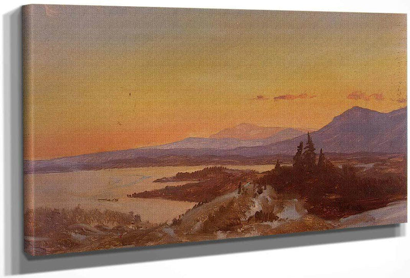 Winter Sunset From Olana By Fredric Edwin Church Fine Art Print