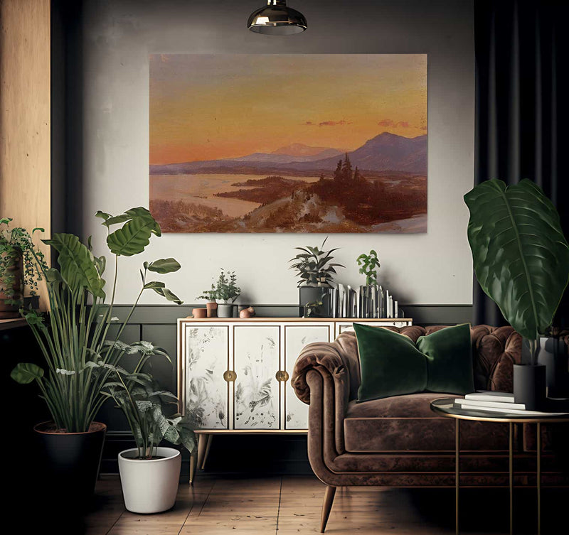 Winter Sunset From Olana By Fredric Edwin Church Fine Art Print