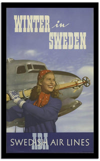 Winter Sweden  Vintage Poster Fine Art Print