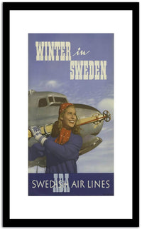 Winter Sweden  Vintage Poster Fine Art Print