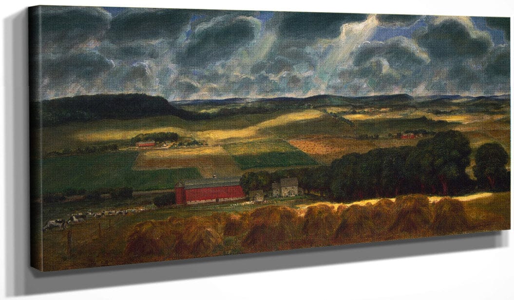 Wisconsin Landscape By John Steuart Curry Fine Art Print