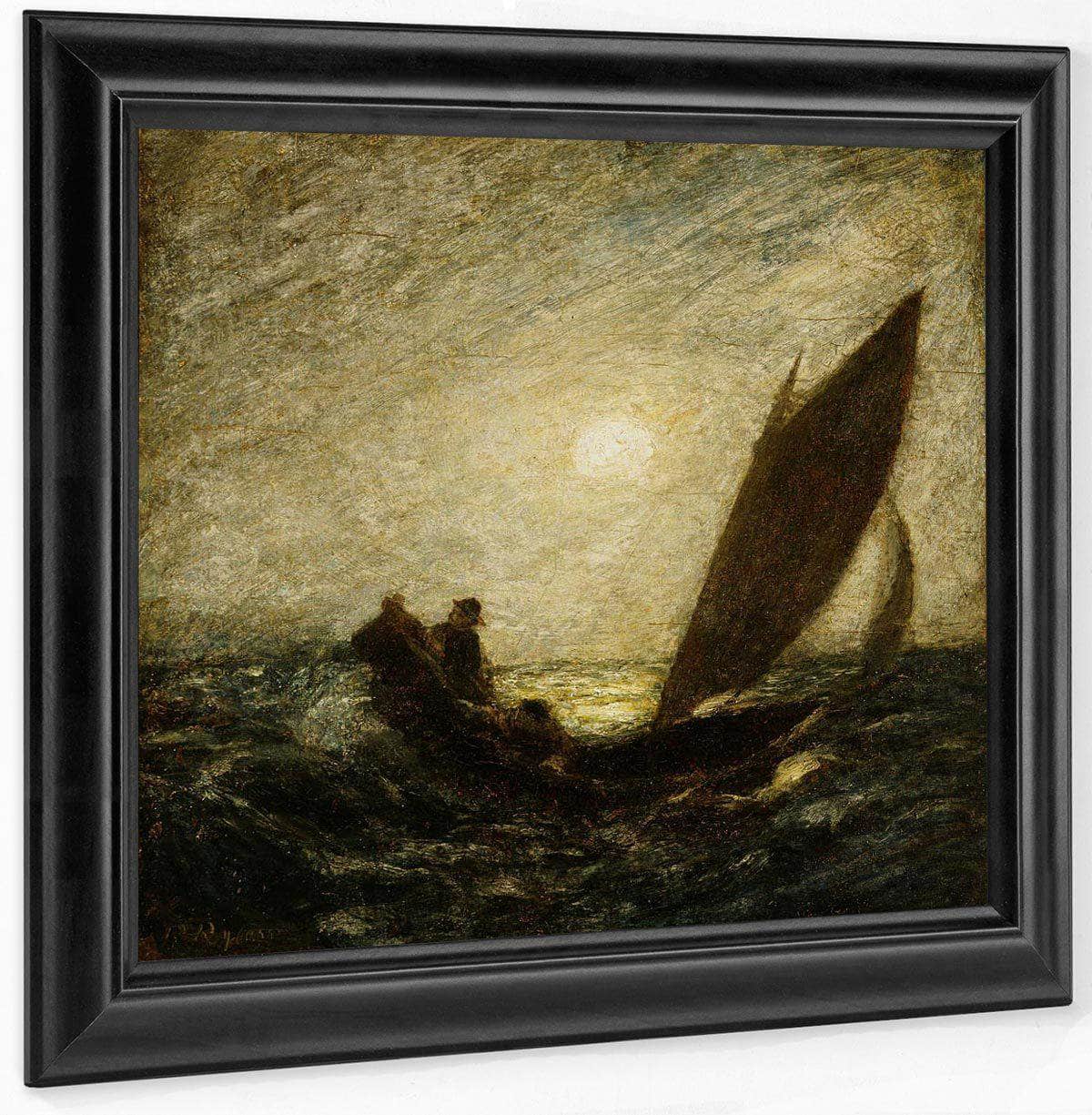 With Sloping Mast And Dipping Prow By Albert Pinkhamryder Fine Art Print