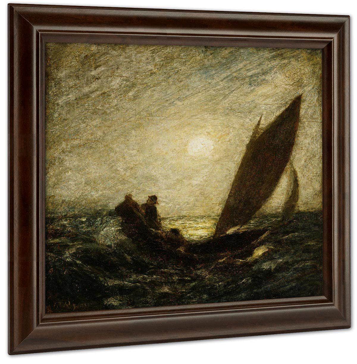 With Sloping Mast And Dipping Prow By Albert Pinkhamryder Fine Art Print