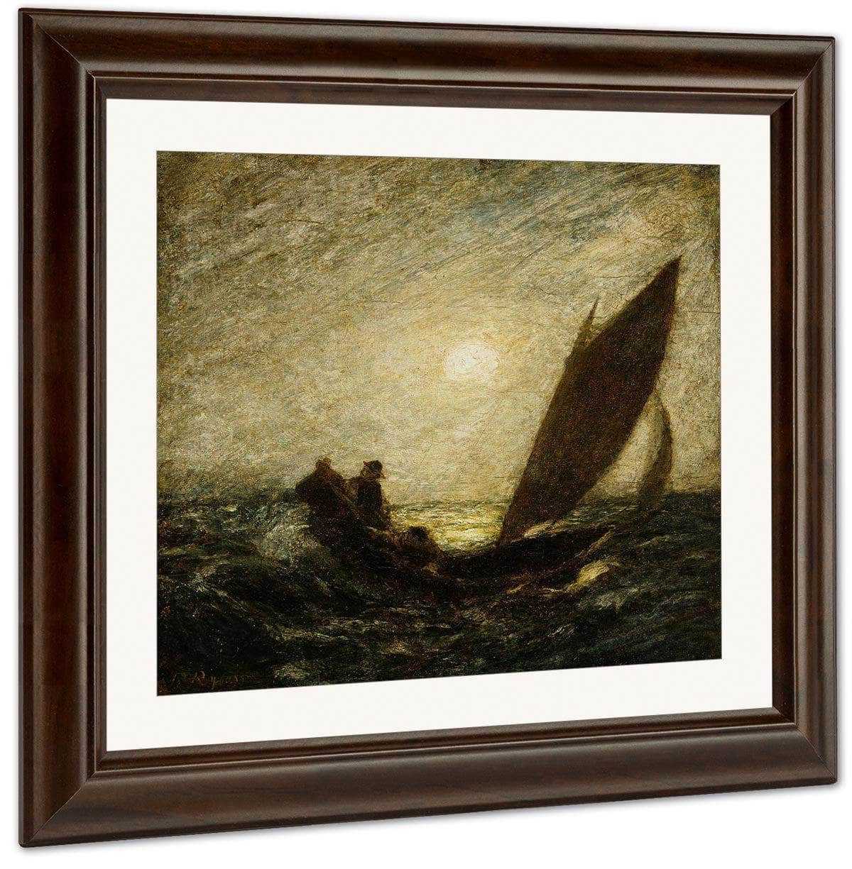 With Sloping Mast And Dipping Prow By Albert Pinkhamryder Fine Art Print