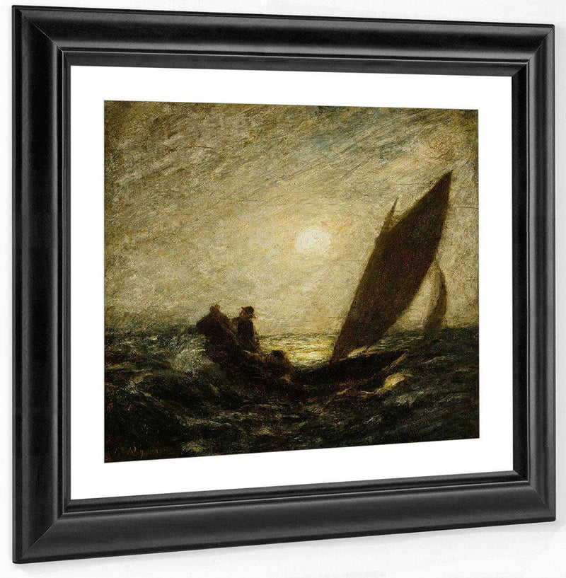 With Sloping Mast And Dipping Prow By Albert Pinkhamryder Fine Art Print