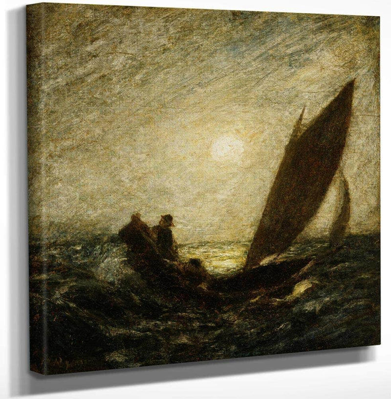 With Sloping Mast And Dipping Prow By Albert Pinkhamryder Fine Art Print