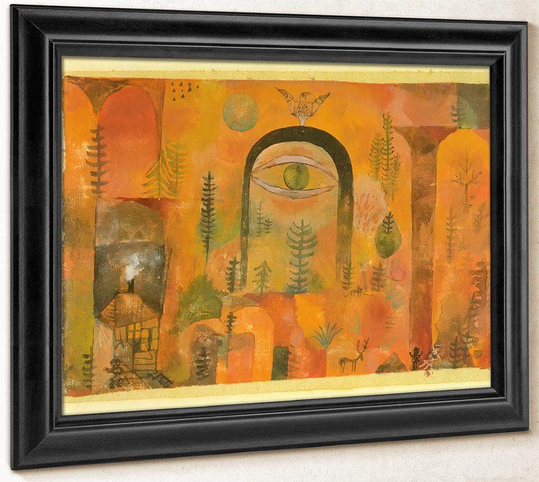 With The Eagle 1918 85 By Paul Klee Fine Art Print