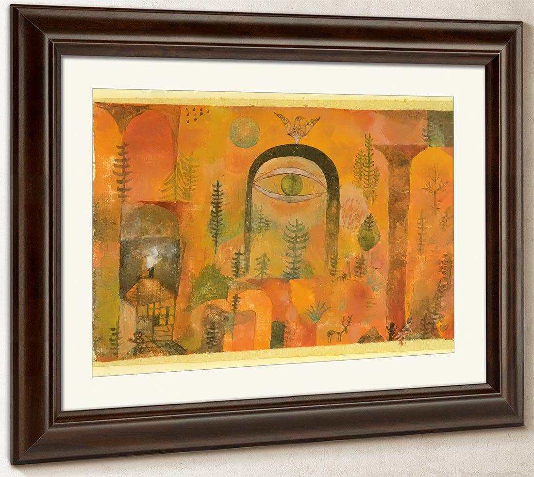 With The Eagle 1918 85 By Paul Klee Fine Art Print