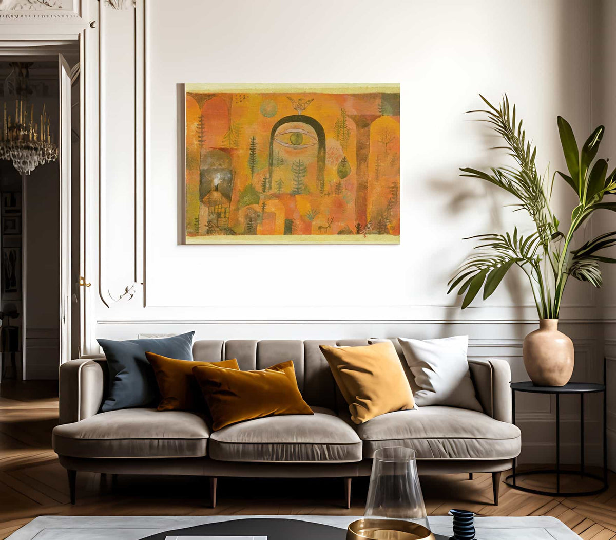 With The Eagle 1918 85 By Paul Klee Fine Art Print