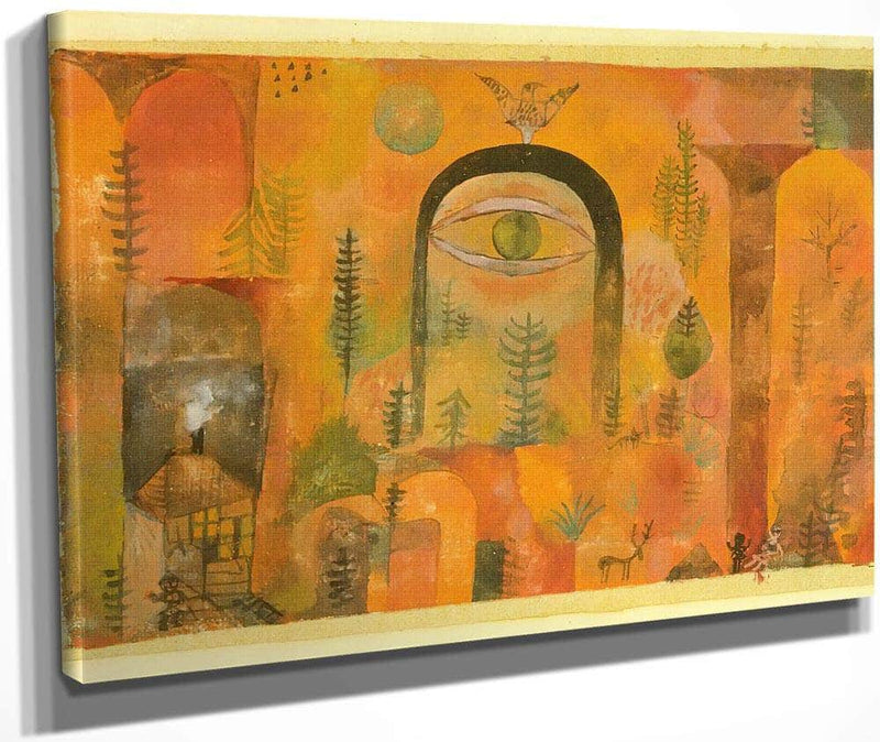 With The Eagle 1918 85 By Paul Klee Fine Art Print