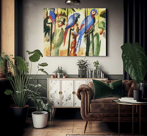 With The Parrots By August Macke Fine Art Print