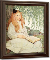 With Thoughtful Eyes By Jessie Willcox Smith Fine Art Print