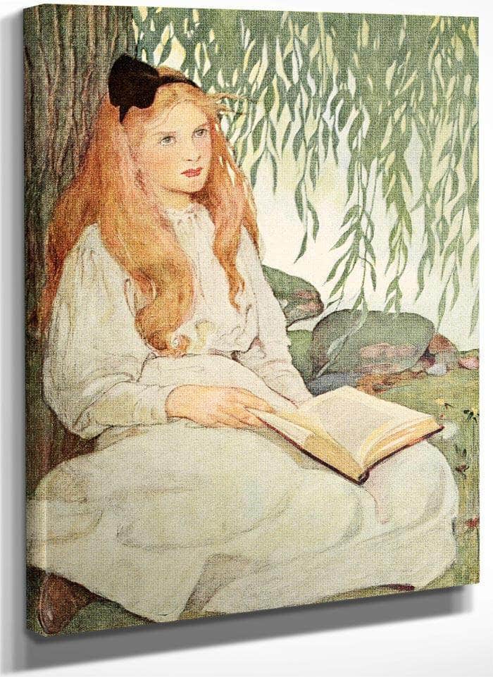 With Thoughtful Eyes By Jessie Willcox Smith Fine Art Print