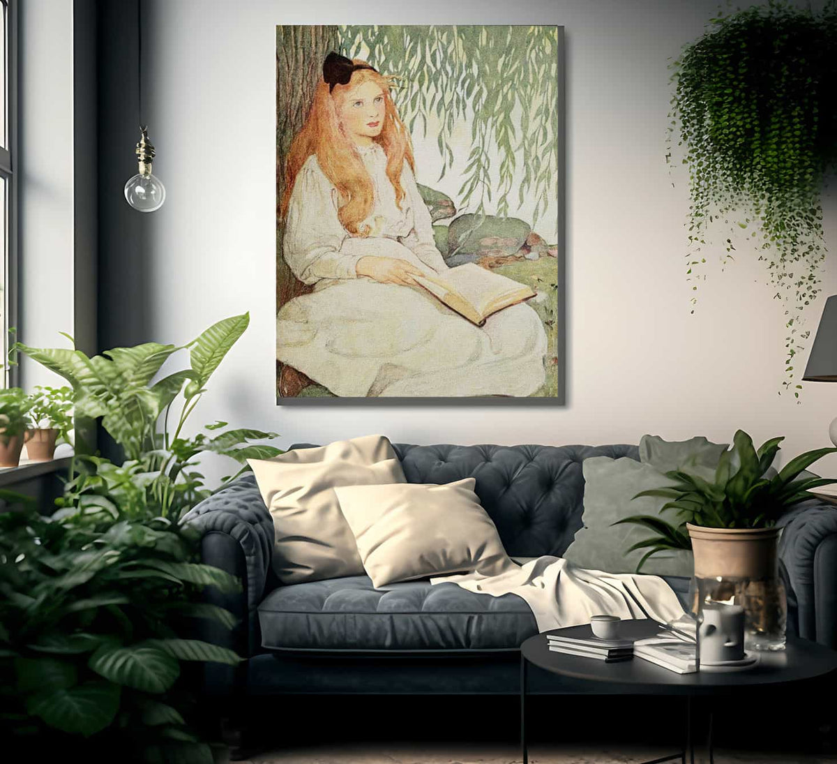 With Thoughtful Eyes By Jessie Willcox Smith Fine Art Print