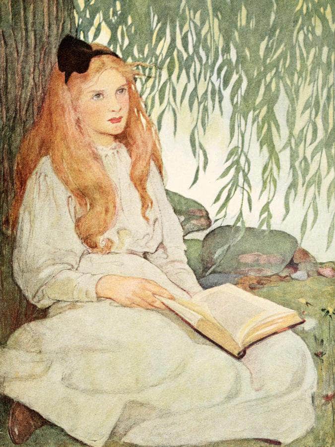 With Thoughtful Eyes By Jessie Willcox Smith Fine Art Print