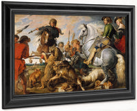 Wolf And Fox Hunt By Peter Paul Rubens Fine Art Print