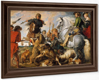 Wolf And Fox Hunt By Peter Paul Rubens Fine Art Print