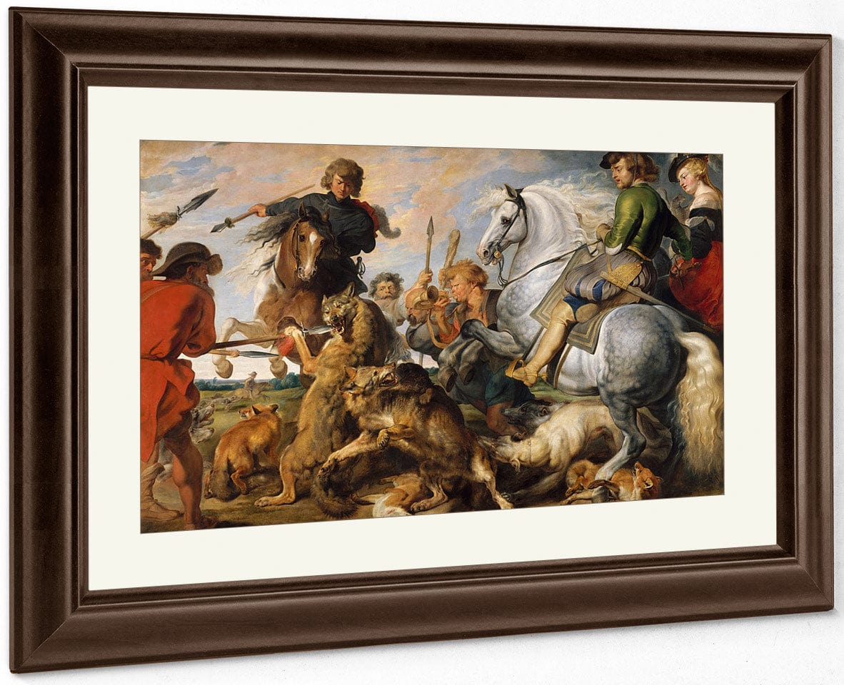 Wolf And Fox Hunt By Peter Paul Rubens Fine Art Print