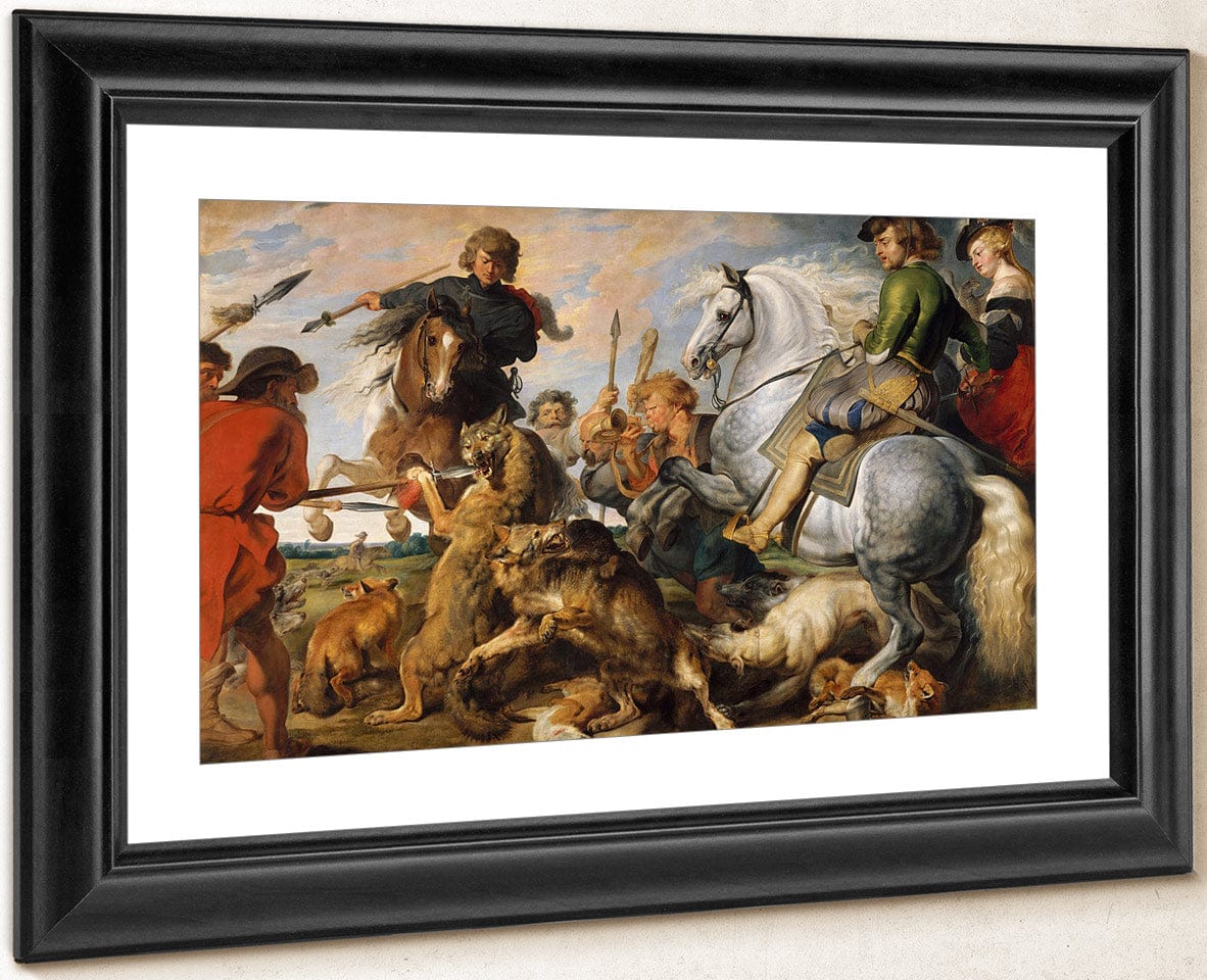 Wolf And Fox Hunt By Peter Paul Rubens Fine Art Print